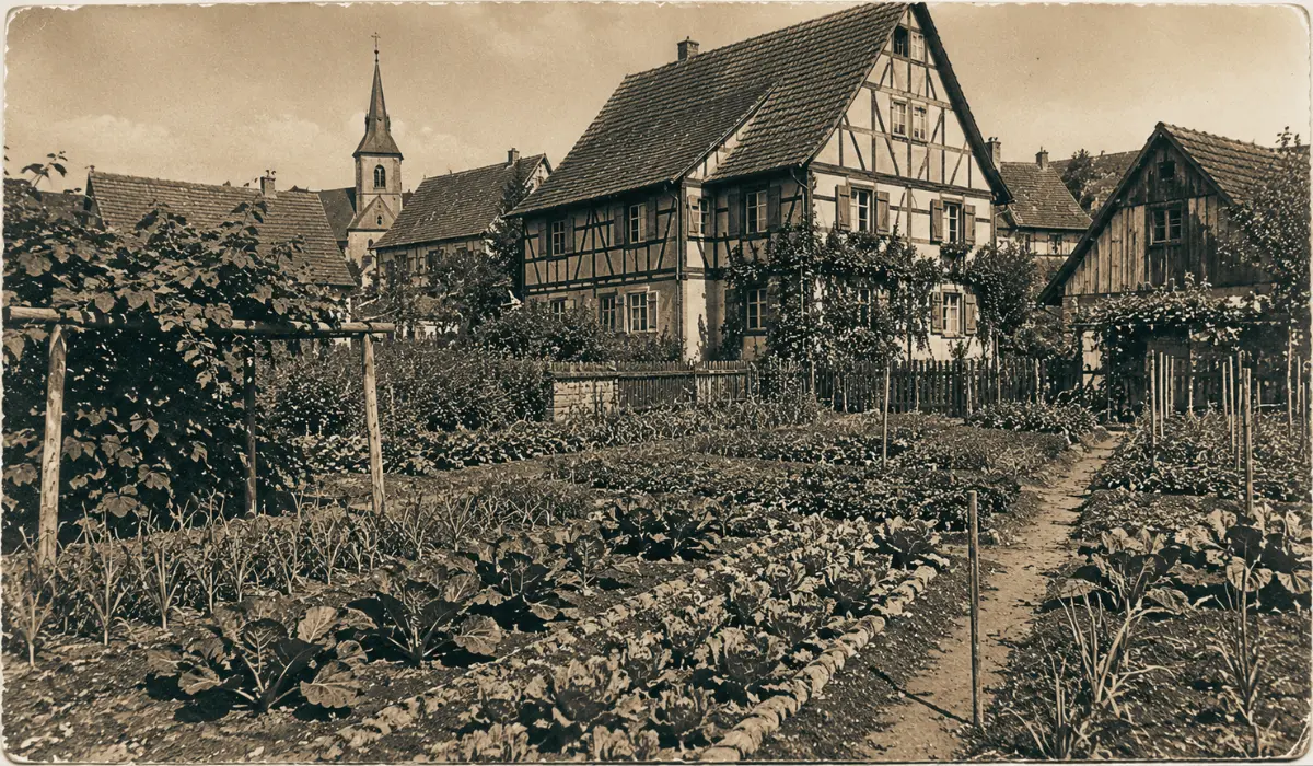 Un potager en Alsace de l'ancien temps